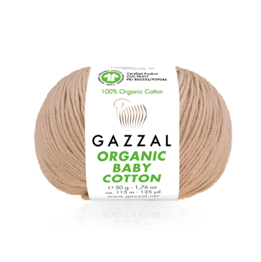 Fils à tricoter en coton biologique pour bébé Gazzal