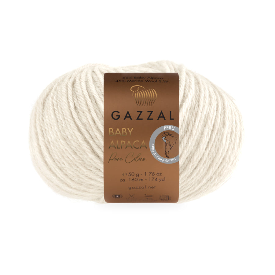 Baby Alpaca & Superwash Merino Wool Blend Yarn – Soft Luxury Fiber | 50g, 160m