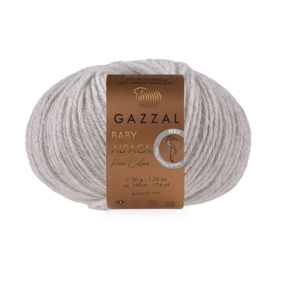 Baby Alpaca & Superwash Merino Wool Blend Yarn – Soft Luxury Fiber | 50g, 160m