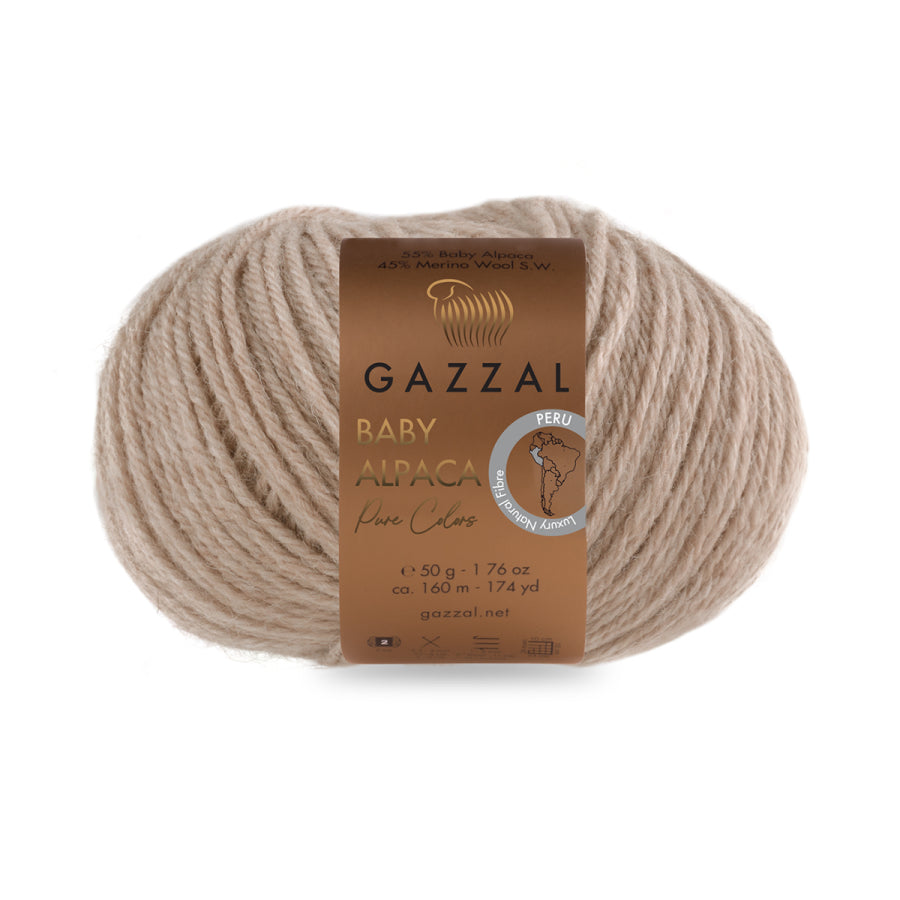 Baby Alpaca & Superwash Merino Wool Blend Yarn – Soft Luxury Fiber | 50g, 160m