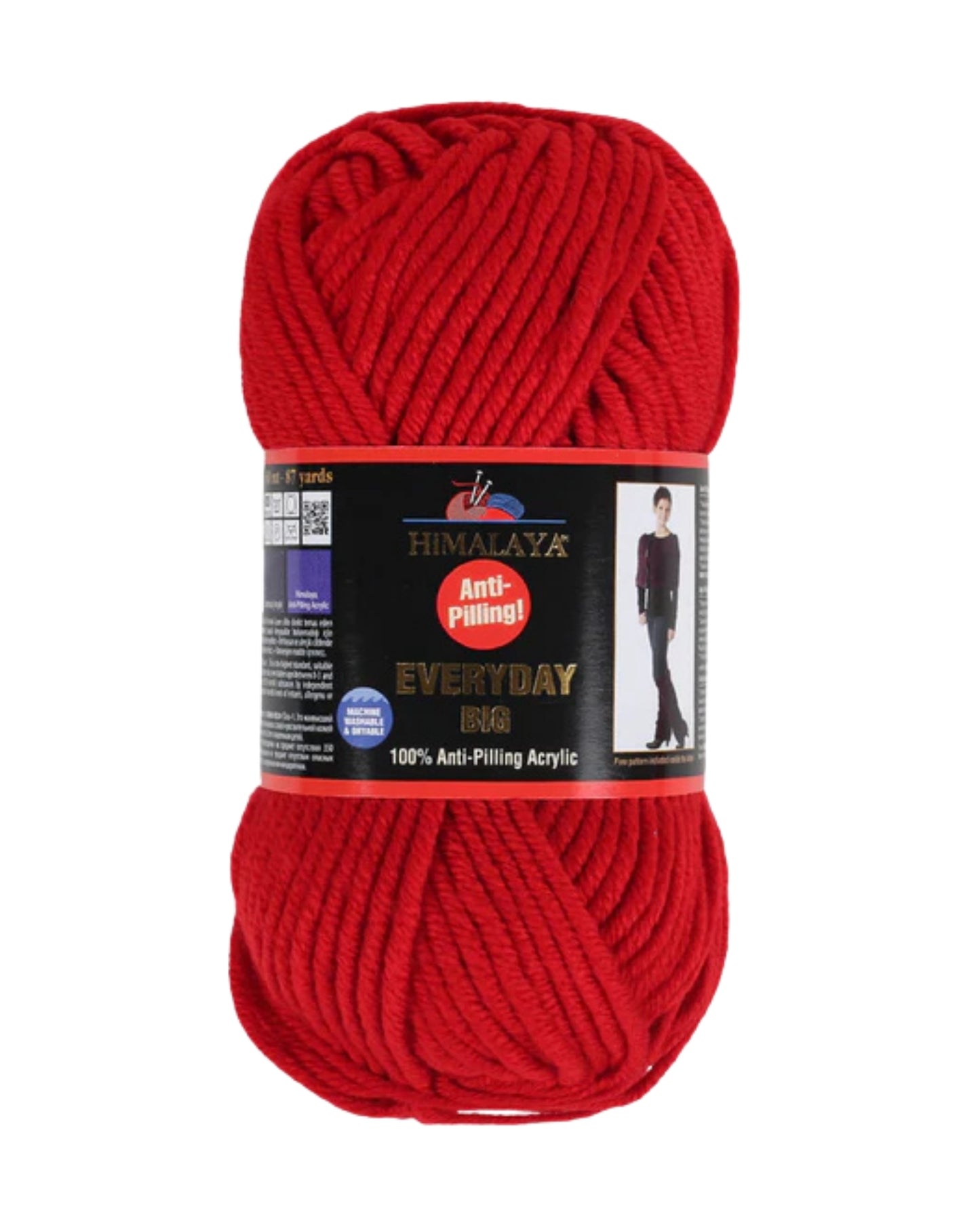 Himalaya Everyday Big Neon Yarn – Super Bulky 100 g / 80 m Anti‑Pilling Acrylic – Bright Neon Pink Chunky Yarn for Knitting & Crochet