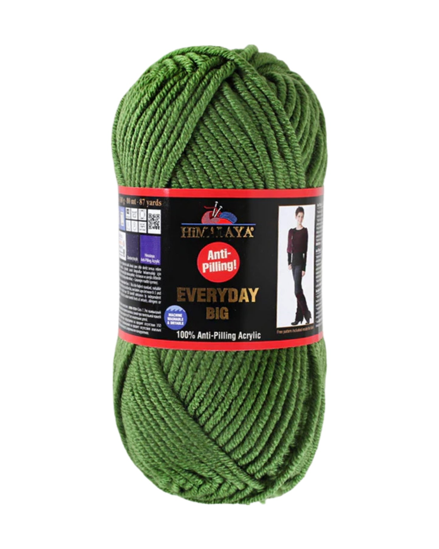 Himalaya Everyday Big Neon Yarn – Super Bulky 100 g / 80 m Anti‑Pilling Acrylic – Bright Neon Pink Chunky Yarn for Knitting & Crochet
