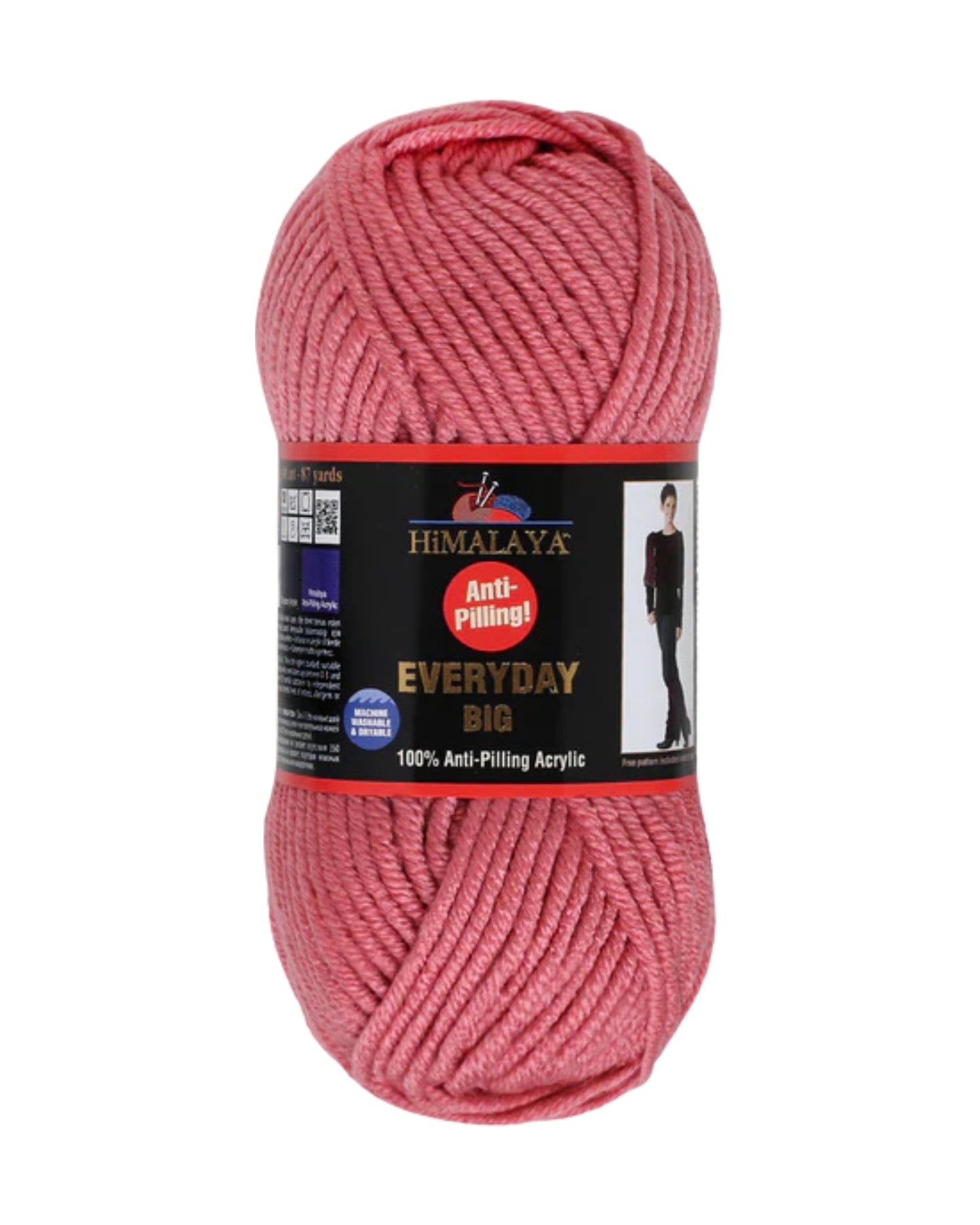 Himalaya Everyday Big Neon Yarn – Super Bulky 100 g / 80 m Anti‑Pilling Acrylic – Bright Neon Pink Chunky Yarn for Knitting & Crochet