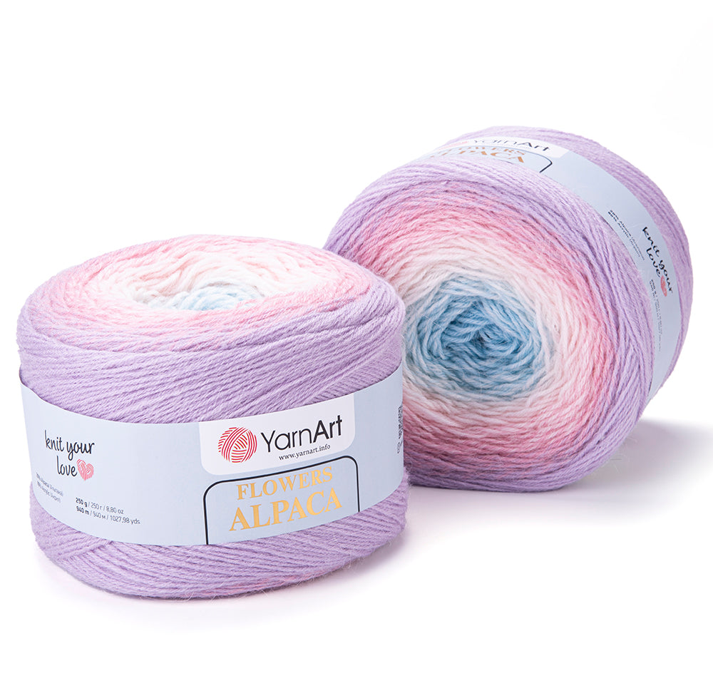 YarnArt Flowers Alpaca – Soft & Warm Alpaca Blend Yarn | 50g, 125m | Perfect for Knitting - Crochet