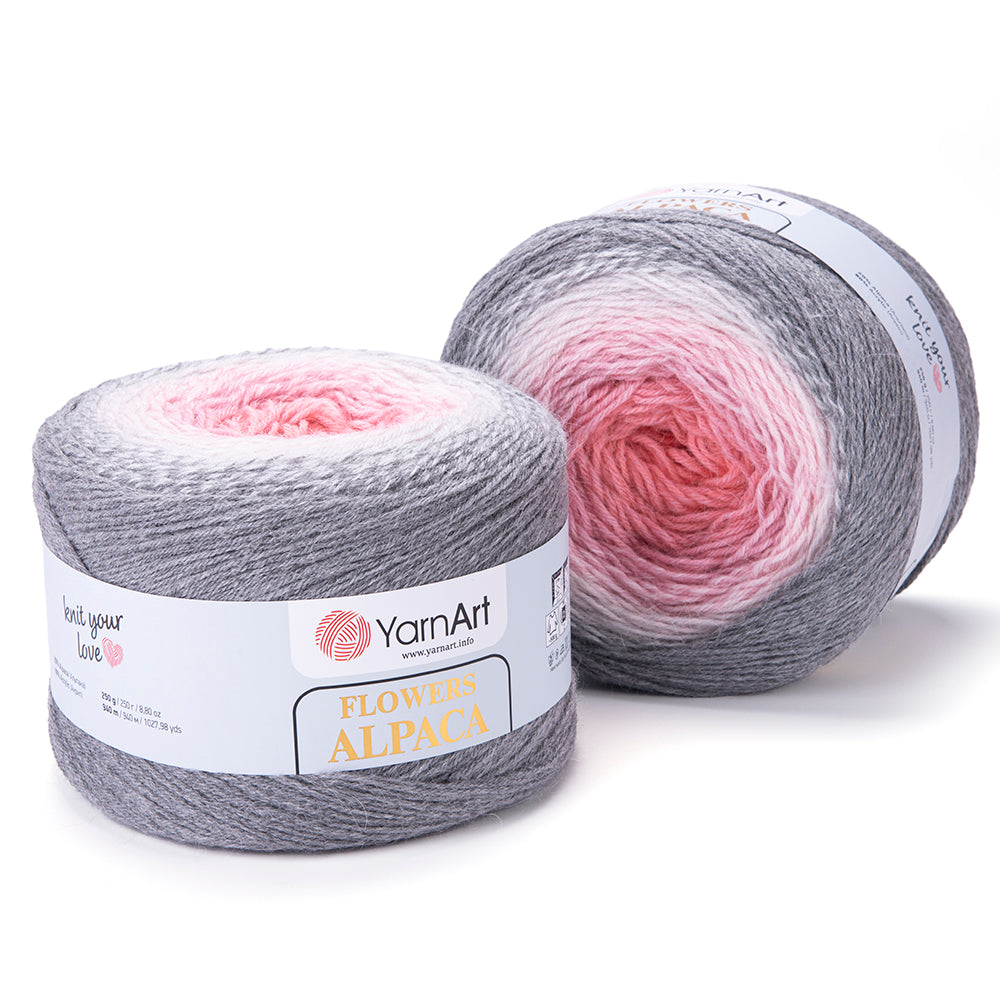 YarnArt Flowers Alpaca – Soft & Warm Alpaca Blend Yarn | 50g, 125m | Perfect for Knitting - Crochet
