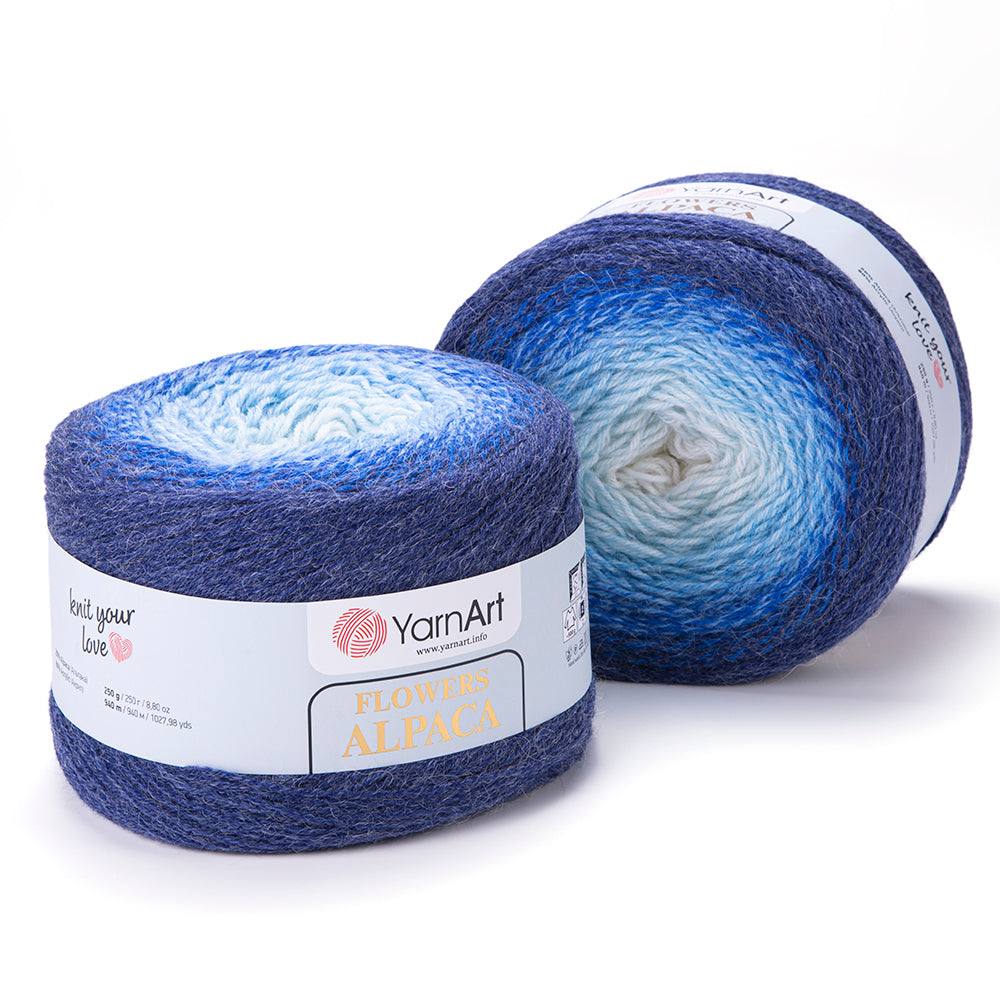 YarnArt Flowers Alpaca – Soft & Warm Alpaca Blend Yarn | 50g, 125m | Perfect for Knitting - Crochet