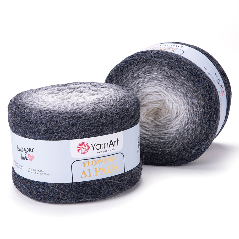 YarnArt Flowers Alpaca – Soft & Warm Alpaca Blend Yarn | 50g, 125m | Perfect for Knitting - Crochet