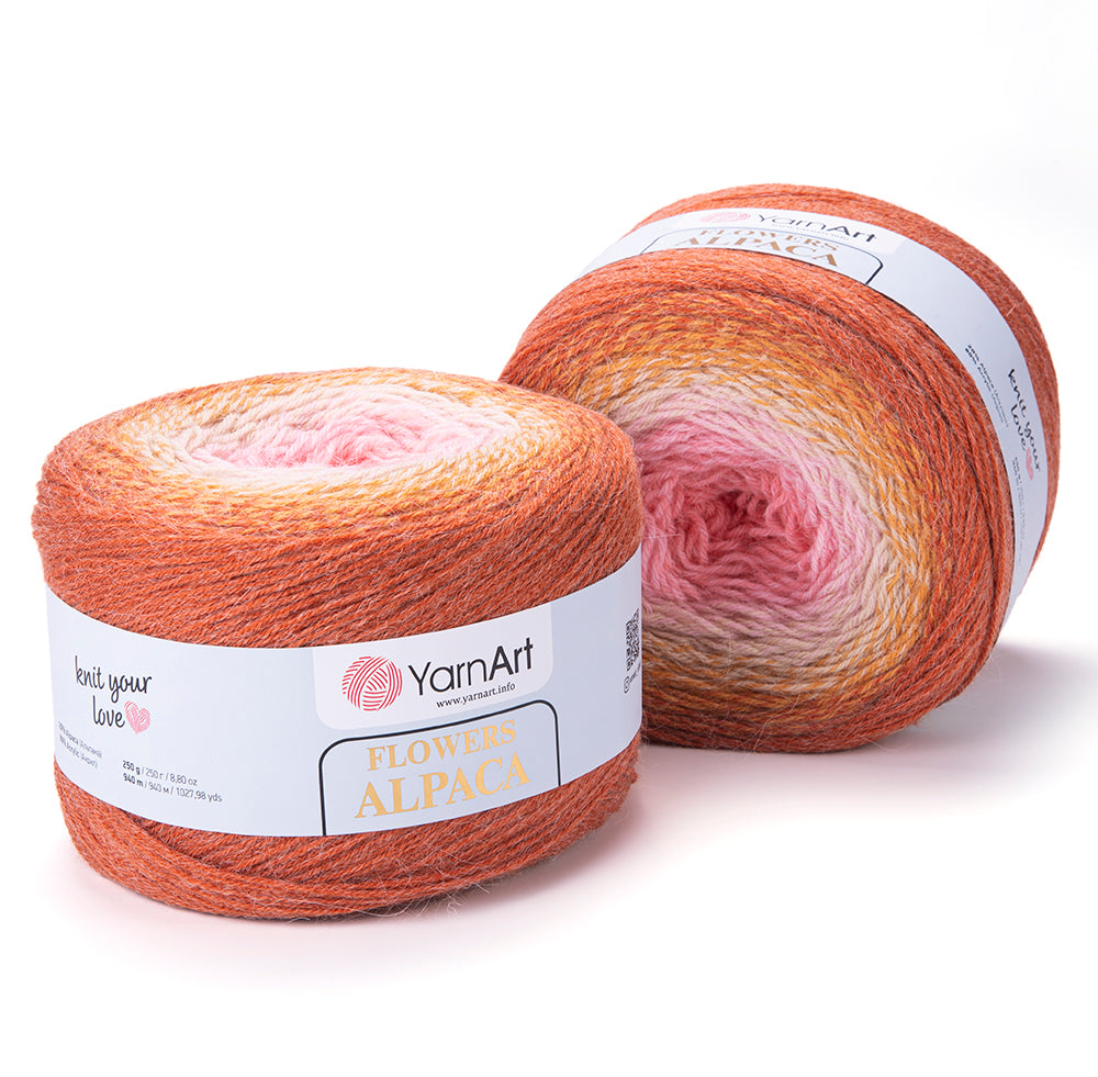 YarnArt Flowers Alpaca – Soft & Warm Alpaca Blend Yarn | 50g, 125m | Perfect for Knitting - Crochet