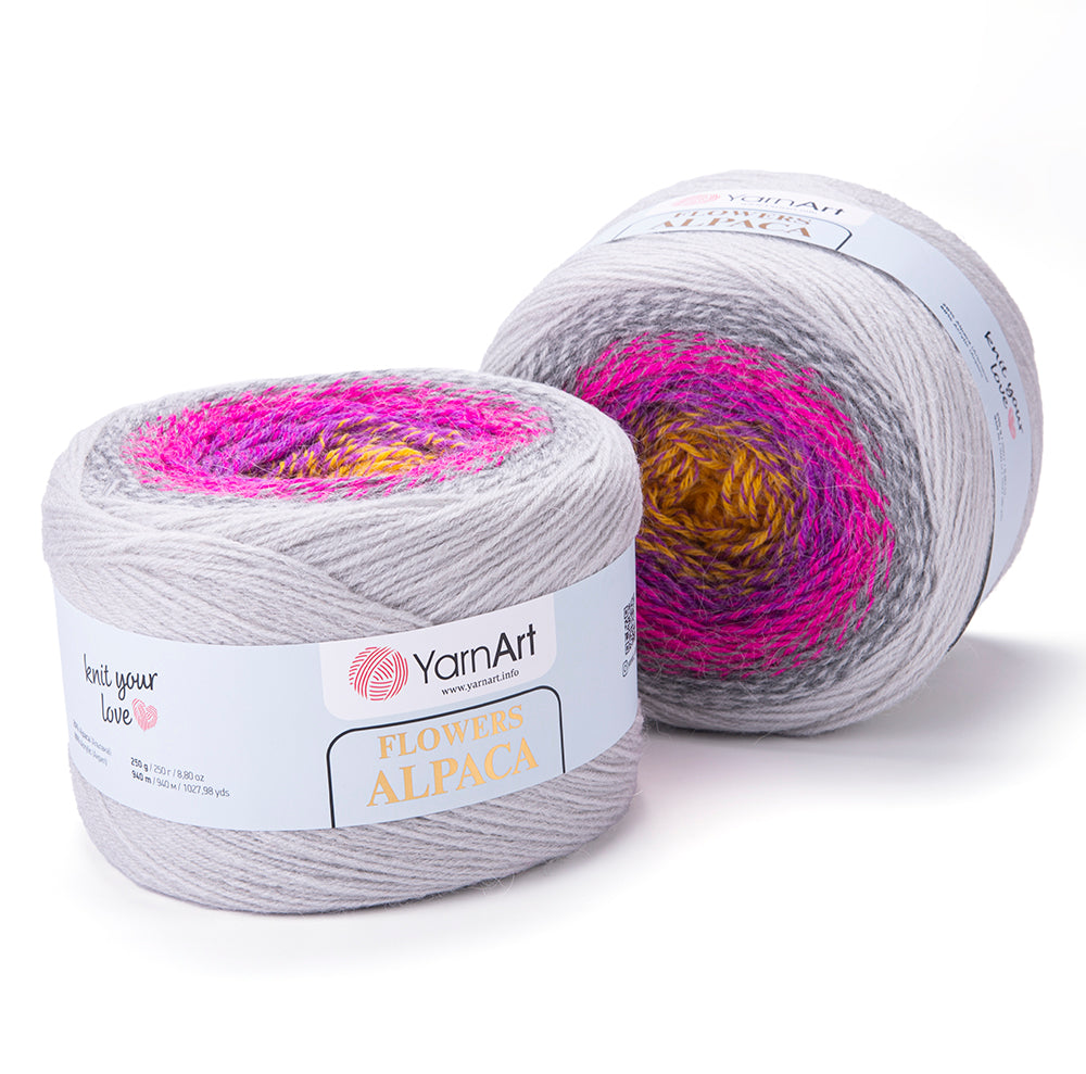YarnArt Flowers Alpaca – Soft & Warm Alpaca Blend Yarn | 50g, 125m | Perfect for Knitting - Crochet