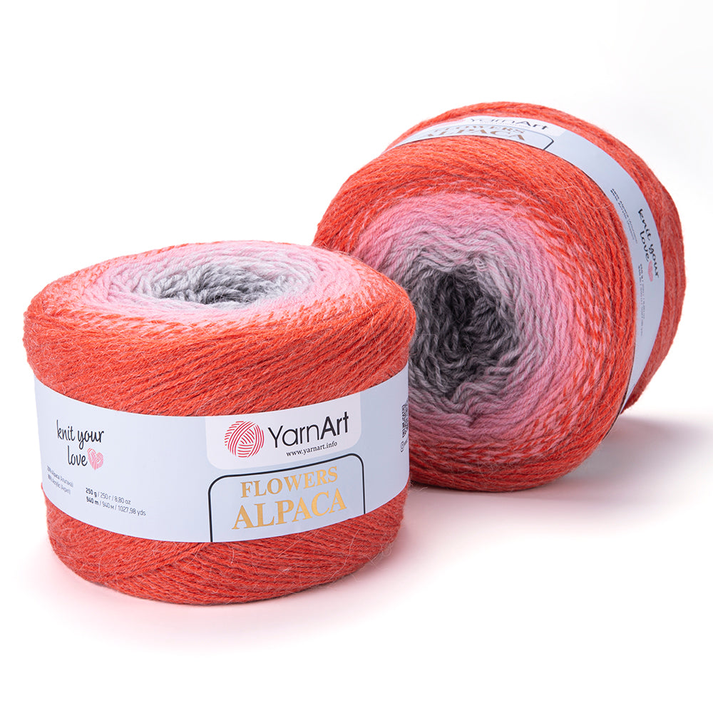 YarnArt Flowers Alpaca – Soft & Warm Alpaca Blend Yarn | 50g, 125m | Perfect for Knitting - Crochet