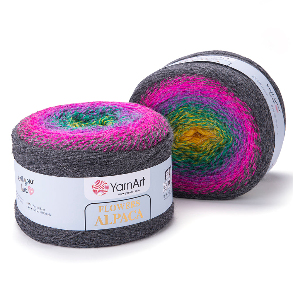 YarnArt Flowers Alpaca – Soft & Warm Alpaca Blend Yarn | 50g, 125m | Perfect for Knitting - Crochet