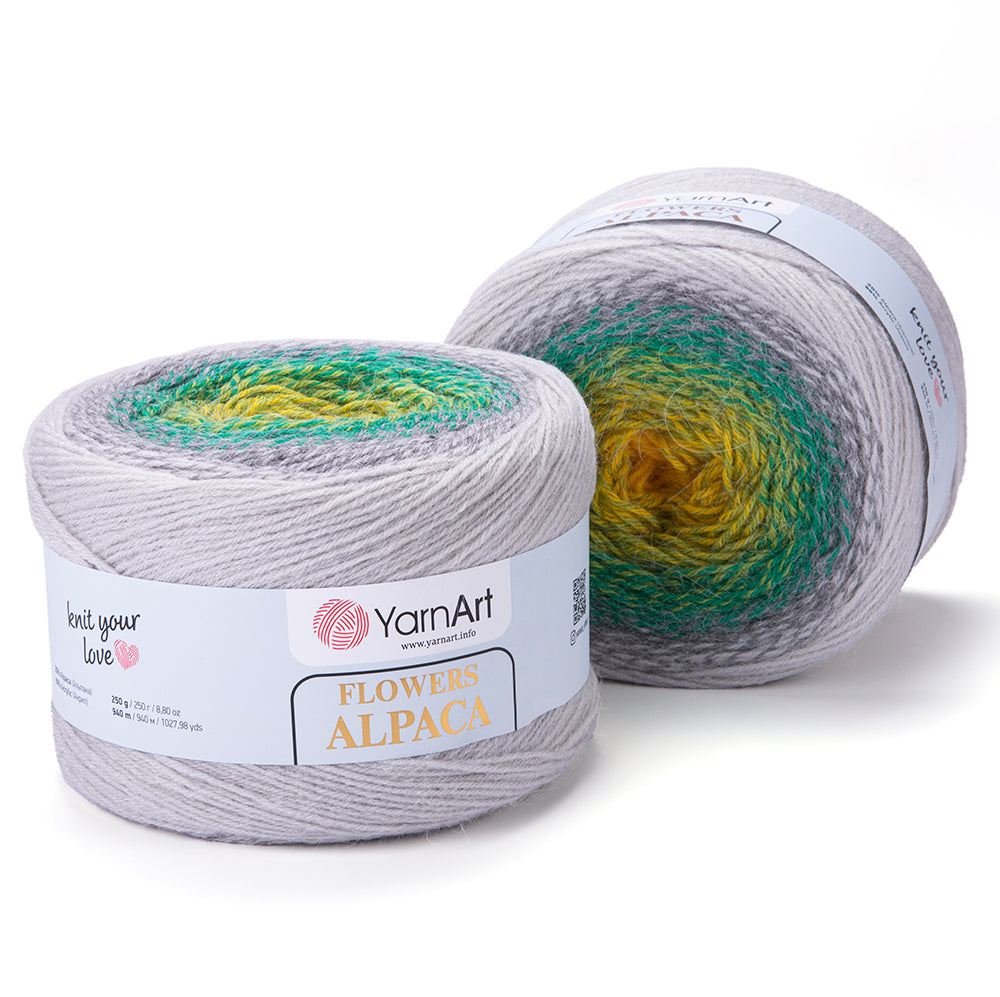 YarnArt Flowers Alpaca – Soft & Warm Alpaca Blend Yarn | 50g, 125m | Perfect for Knitting - Crochet