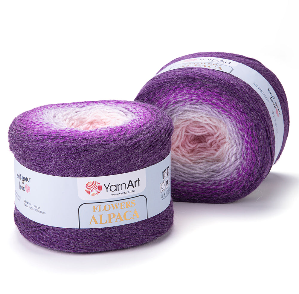YarnArt Flowers Alpaca – Soft & Warm Alpaca Blend Yarn | 50g, 125m | Perfect for Knitting - Crochet