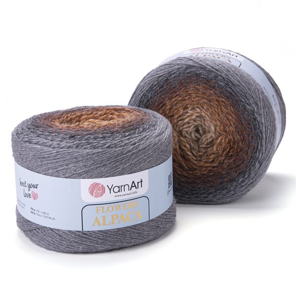 YarnArt Flowers Alpaca – Soft & Warm Alpaca Blend Yarn | 50g, 125m | Perfect for Knitting - Crochet