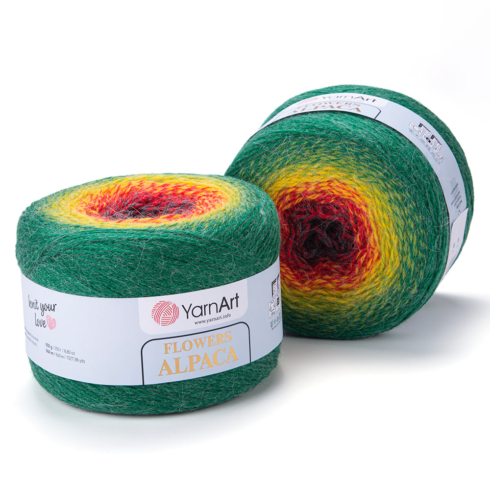 YarnArt Flowers Alpaca – Soft & Warm Alpaca Blend Yarn | 50g, 125m | Perfect for Knitting - Crochet