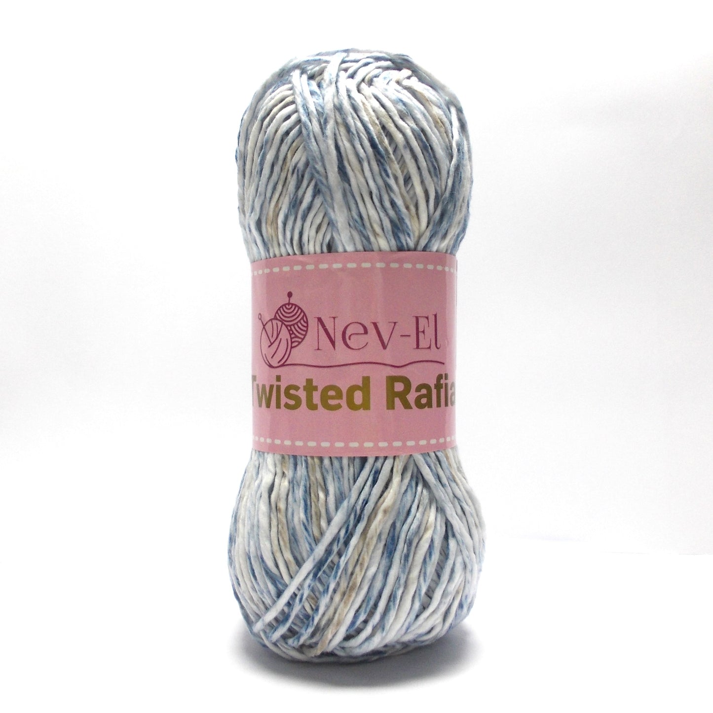 Nevel Variegated Soft Raffia Yarn – Multicolor Paper Look Yarn for Crochet Bags, Hats, DIY Accessories – Lightweight and Washable
