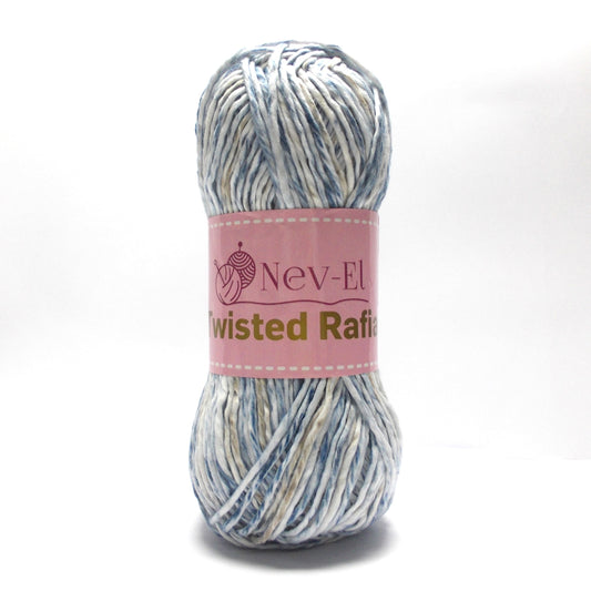Nevel Variegated Soft Raffia Yarn – Multicolor Paper Look Yarn for Crochet Bags, Hats, DIY Accessories – Lightweight and Washable