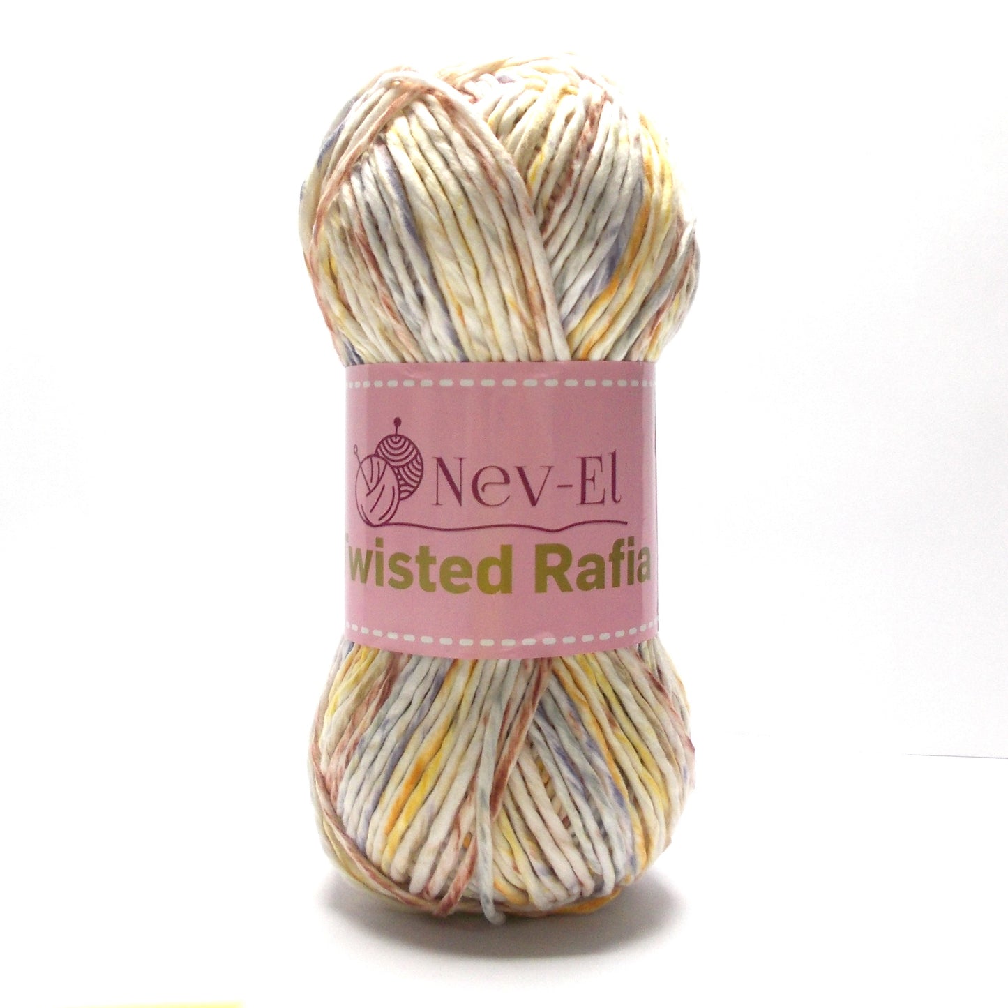 Nevel Variegated Soft Raffia Yarn – Multicolor Paper Look Yarn for Crochet Bags, Hats, DIY Accessories – Lightweight and Washable