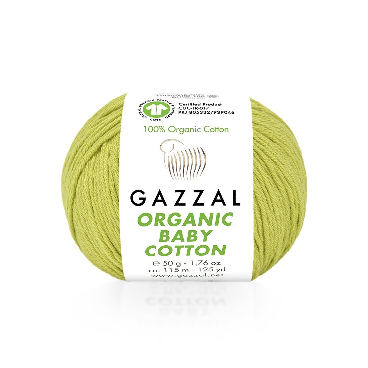 Fils à tricoter en coton biologique pour bébé Gazzal