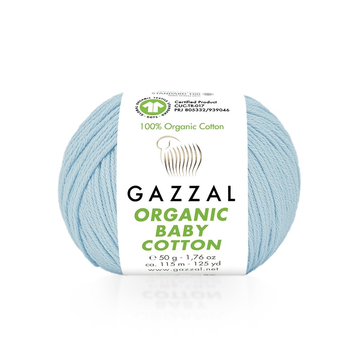 Fils à tricoter en coton biologique pour bébé Gazzal
