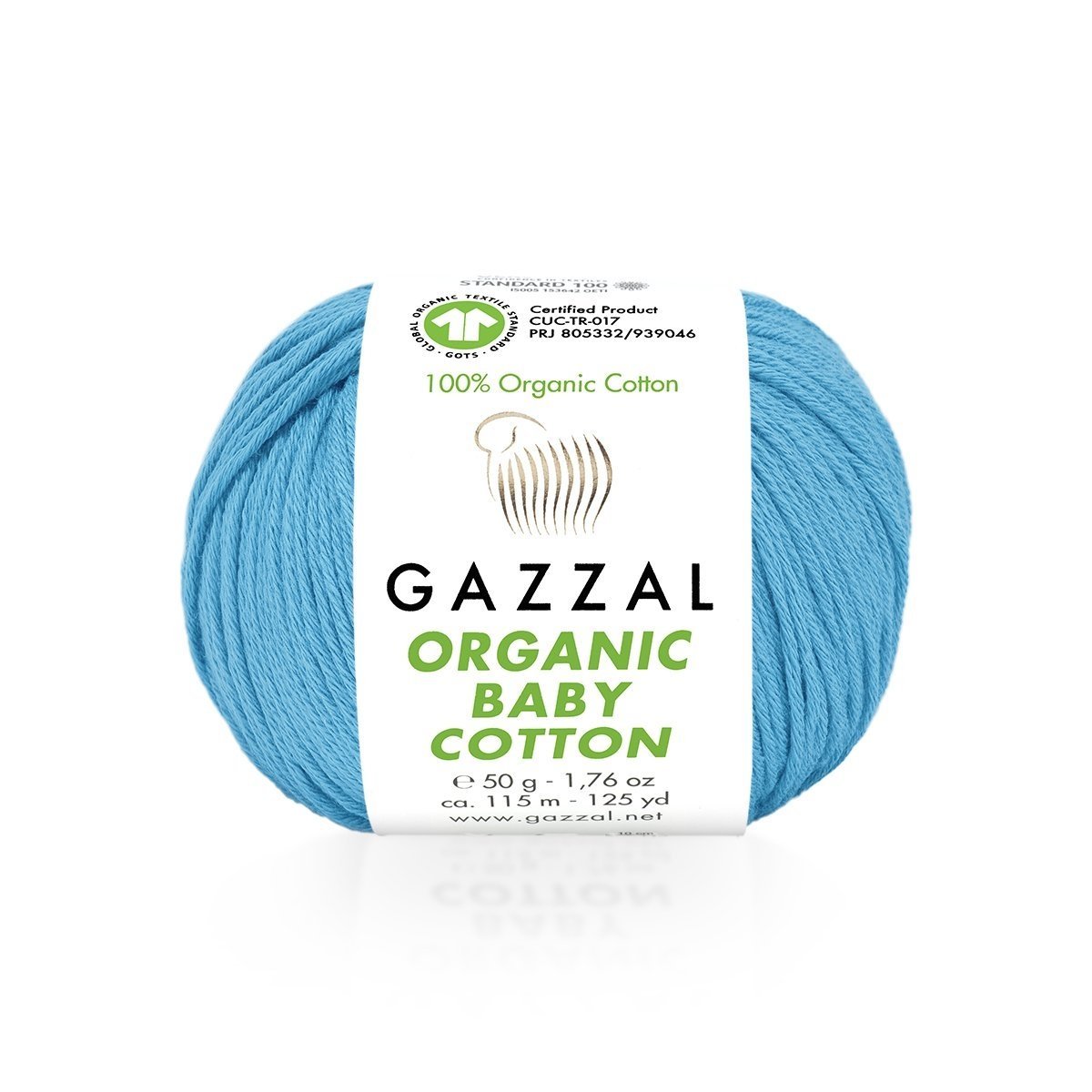 Fils à tricoter en coton biologique pour bébé Gazzal
