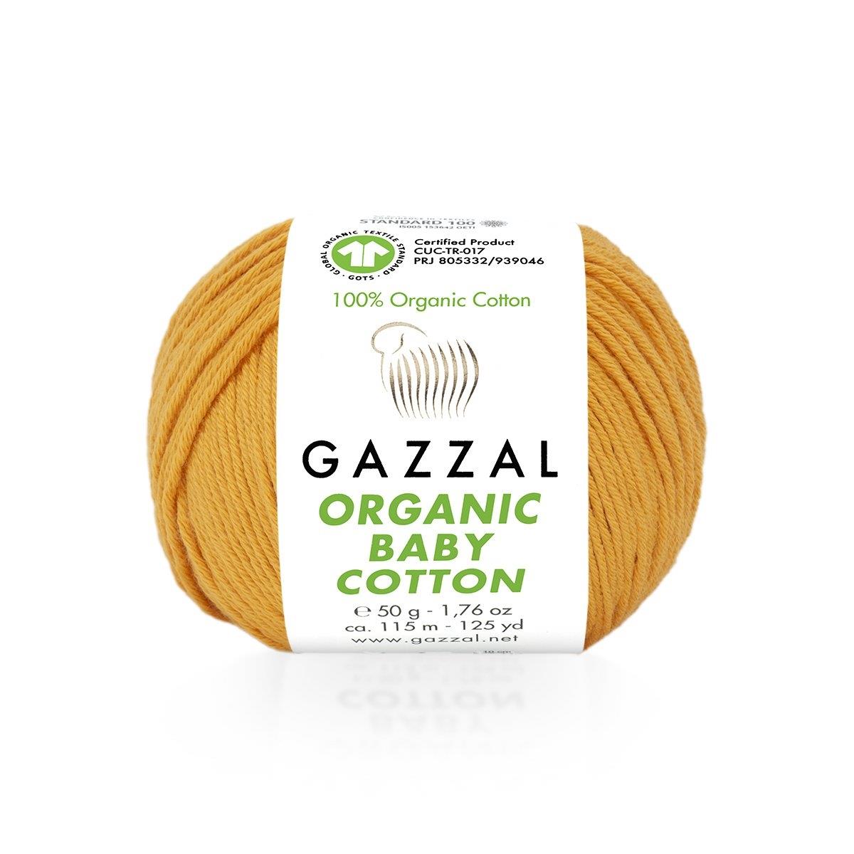 Fils à tricoter en coton biologique pour bébé Gazzal