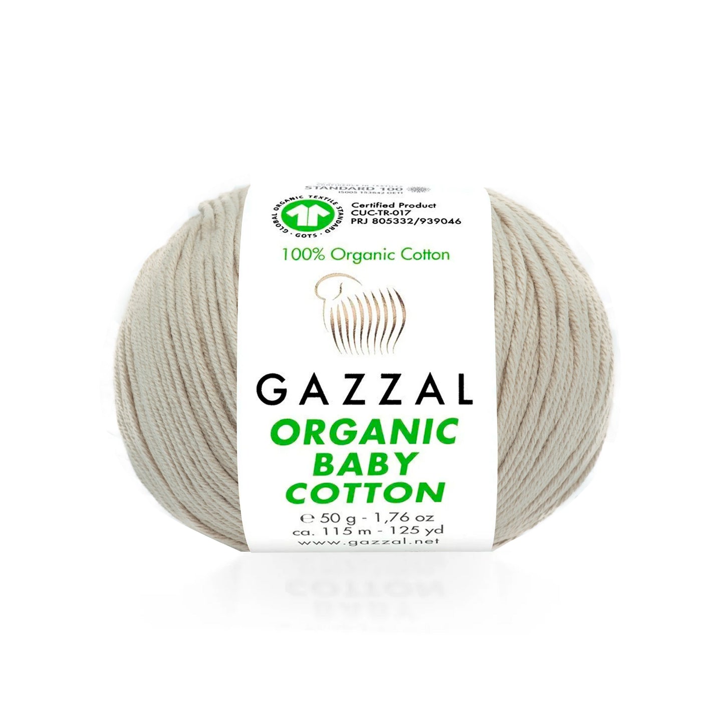 Fils à tricoter en coton biologique pour bébé Gazzal