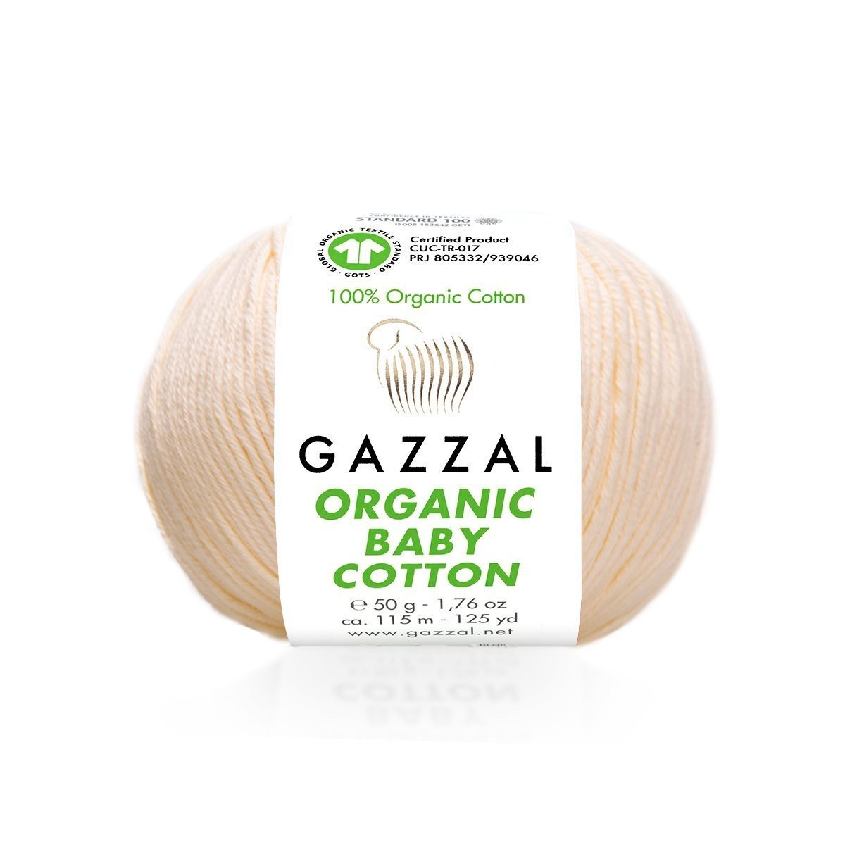 Fils à tricoter en coton biologique pour bébé Gazzal