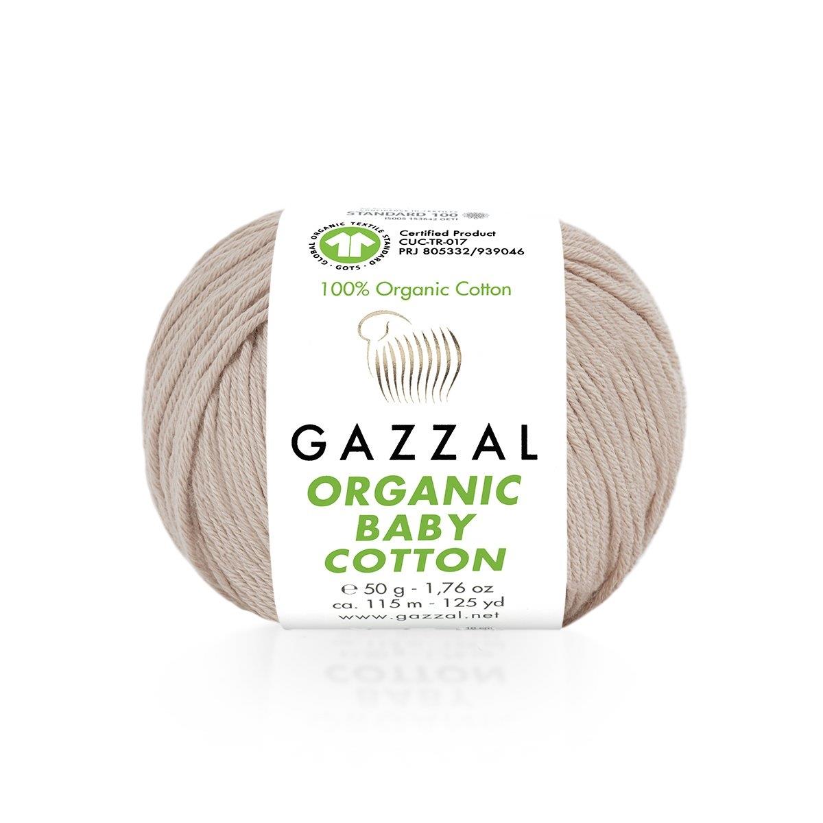 Fils à tricoter en coton biologique pour bébé Gazzal