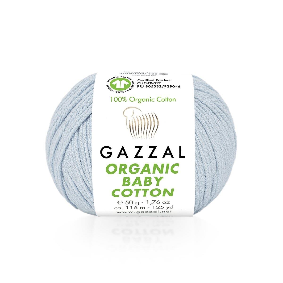 Fils à tricoter en coton biologique pour bébé Gazzal