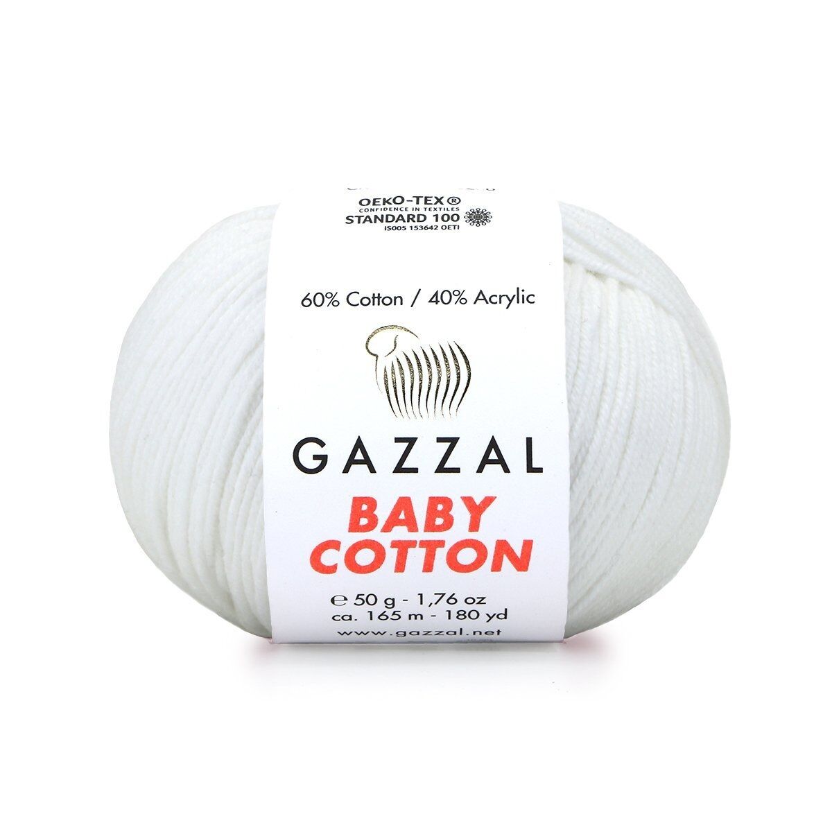 Gazzal Baby Cotton β Lightweight Soft Yarn for Babies & Kids | 50g, 165m