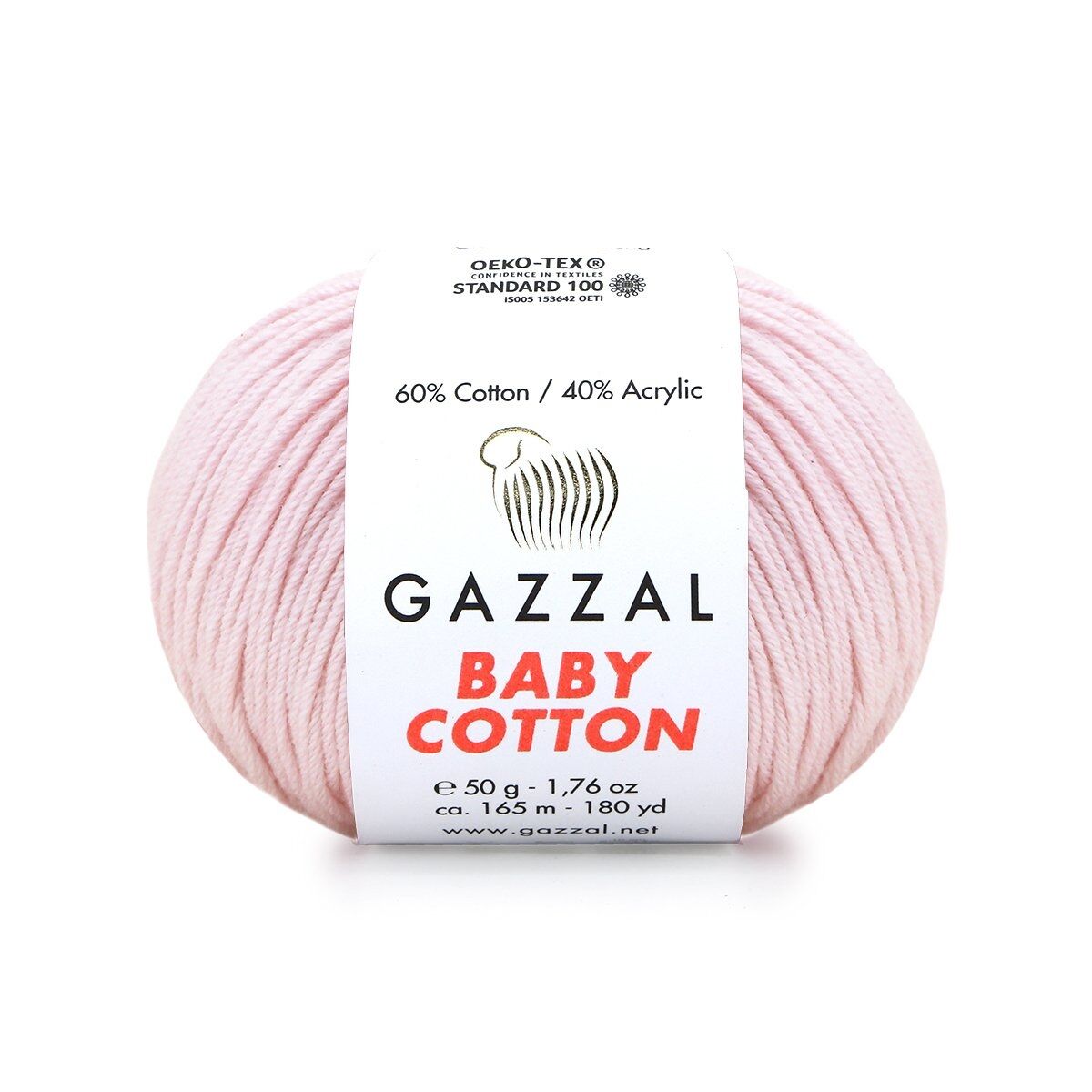 Gazzal Baby Cotton β Lightweight Soft Yarn for Babies & Kids | 50g, 165m