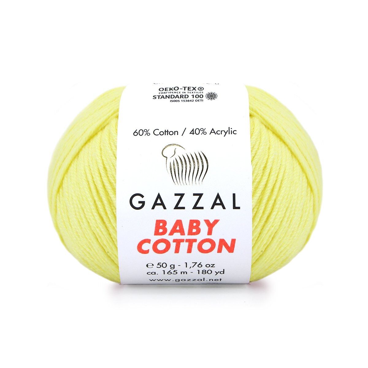 Gazzal Baby Cotton β Lightweight Soft Yarn for Babies & Kids | 50g, 165m