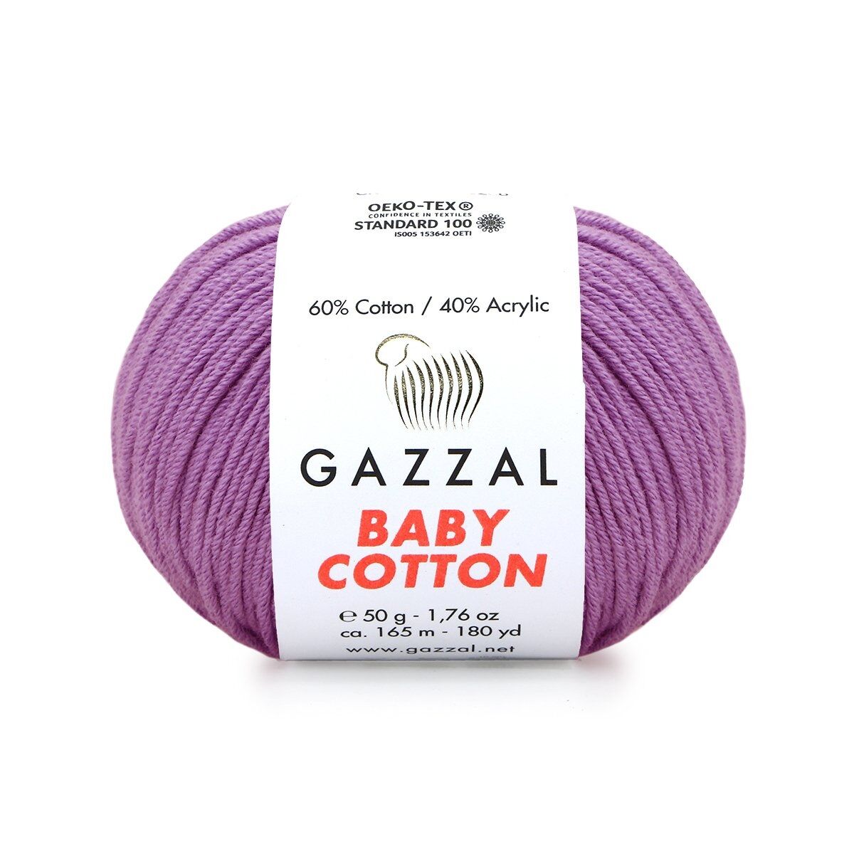 Gazzal Baby Cotton β Lightweight Soft Yarn for Babies & Kids | 50g, 165m