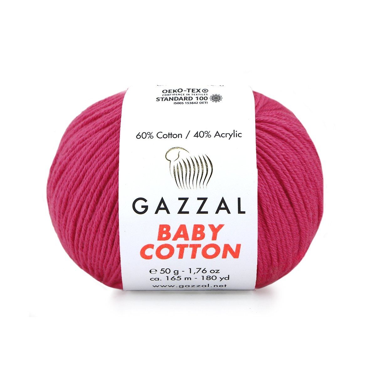 Gazzal Baby Cotton β Lightweight Soft Yarn for Babies & Kids | 50g, 165m