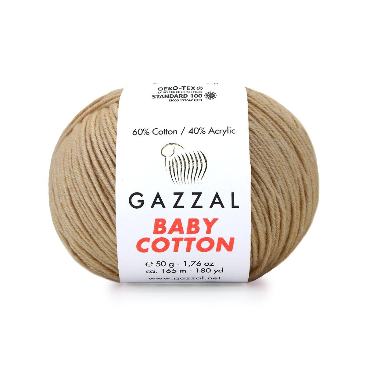 Gazzal Baby Cotton β Lightweight Soft Yarn for Babies & Kids | 50g, 165m