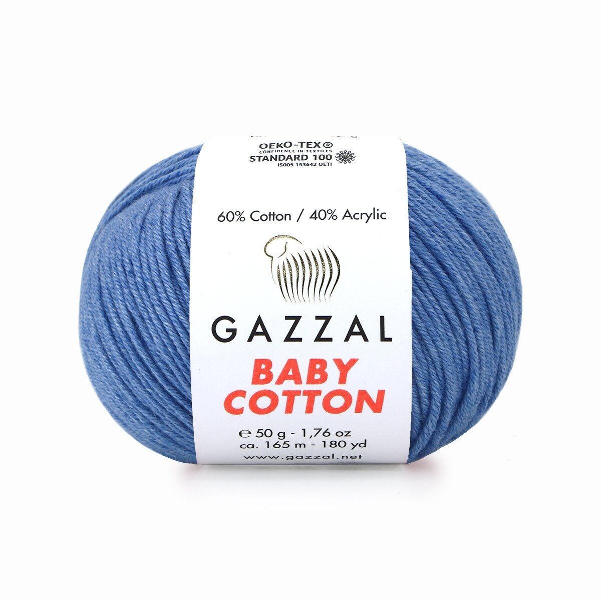 Gazzal Baby Cotton β Lightweight Soft Yarn for Babies & Kids | 50g, 165m
