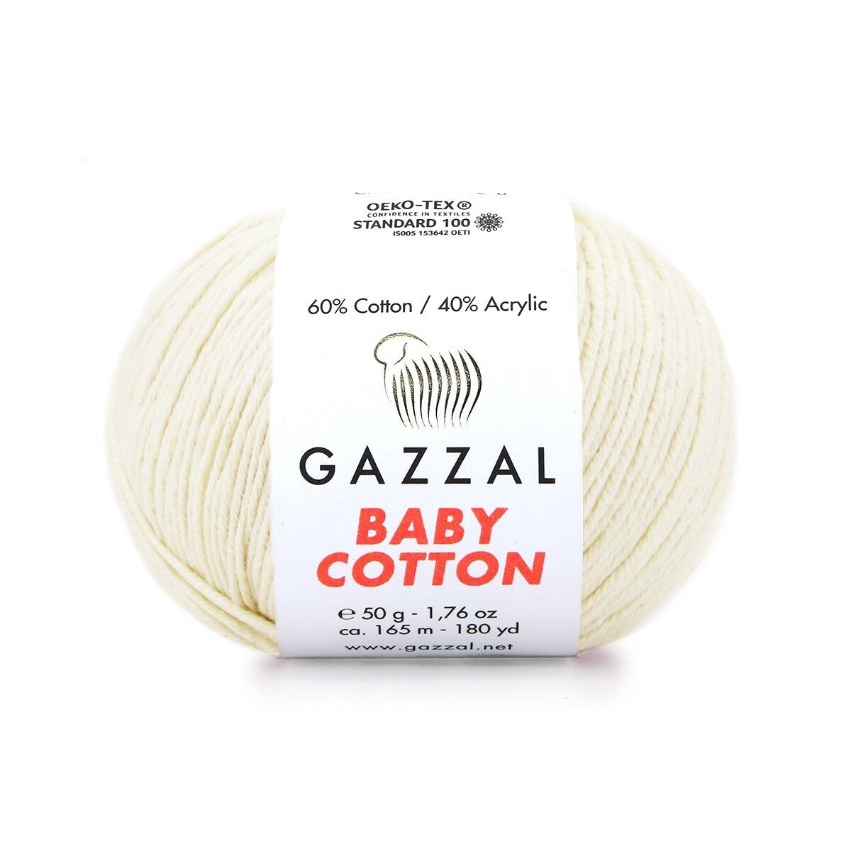 Gazzal Baby Cotton β Lightweight Soft Yarn for Babies & Kids | 50g, 165m