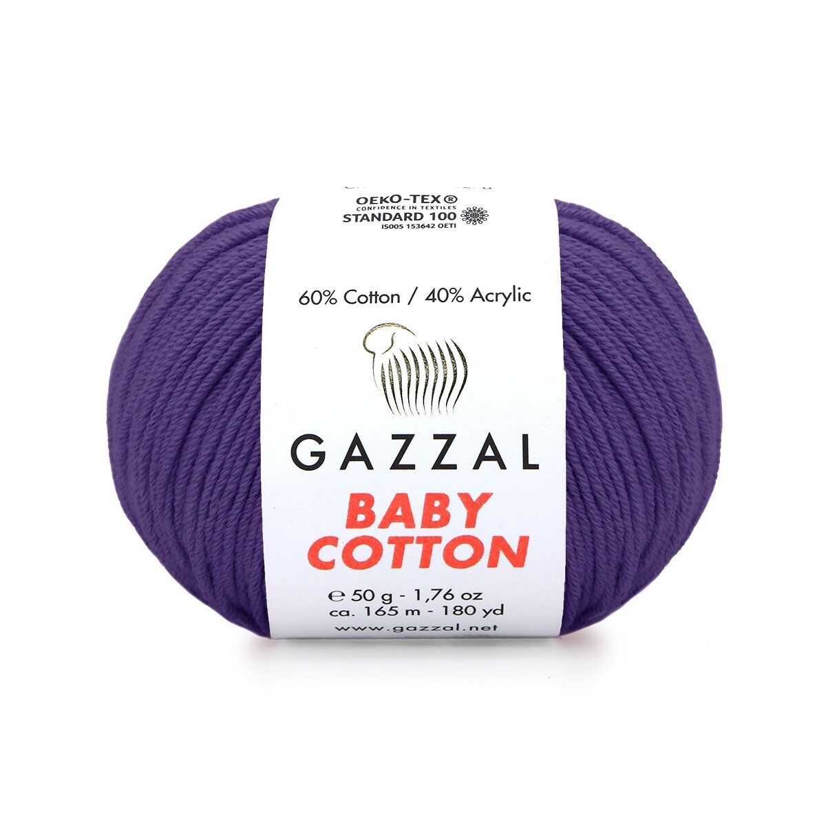 Gazzal Baby Cotton β Lightweight Soft Yarn for Babies & Kids | 50g, 165m