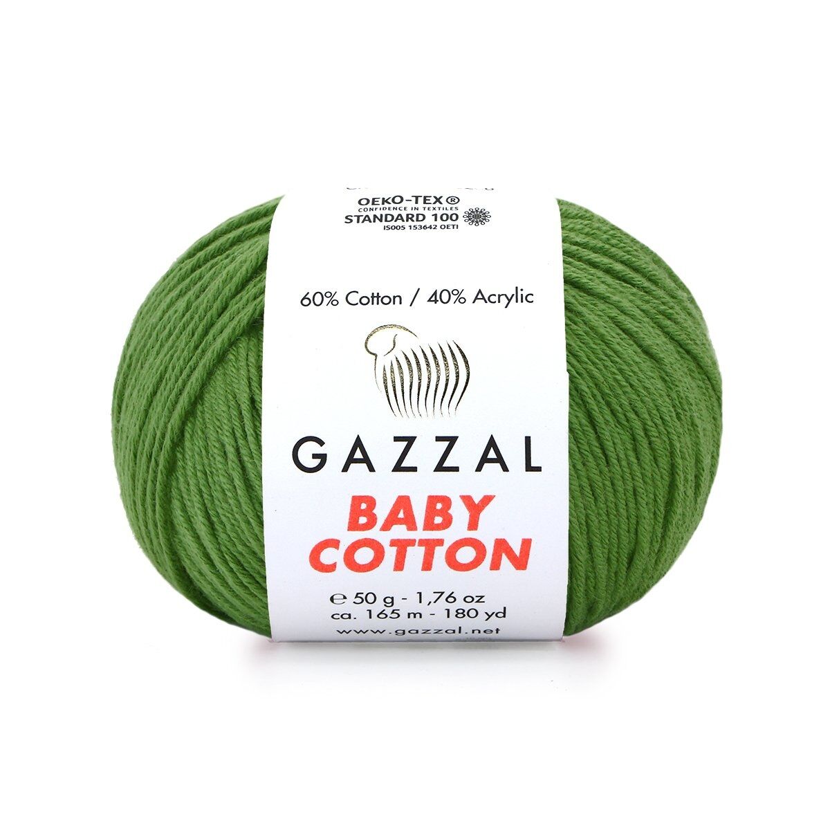 Gazzal Baby Cotton β Lightweight Soft Yarn for Babies & Kids | 50g, 165m