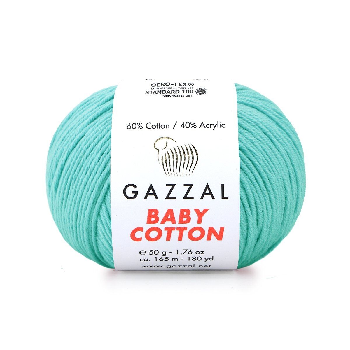 Gazzal Baby Cotton β Lightweight Soft Yarn for Babies & Kids | 50g, 165m