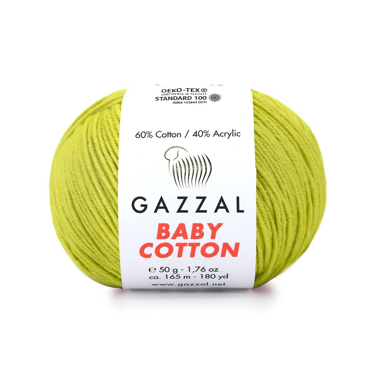 Gazzal Baby Cotton β Lightweight Soft Yarn for Babies & Kids | 50g, 165m