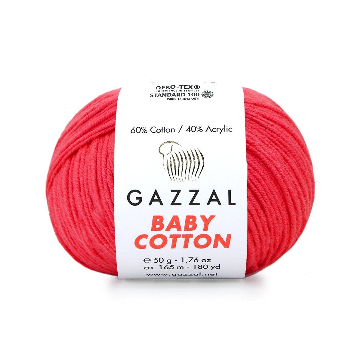 Gazzal Baby Cotton β Lightweight Soft Yarn for Babies & Kids | 50g, 165m