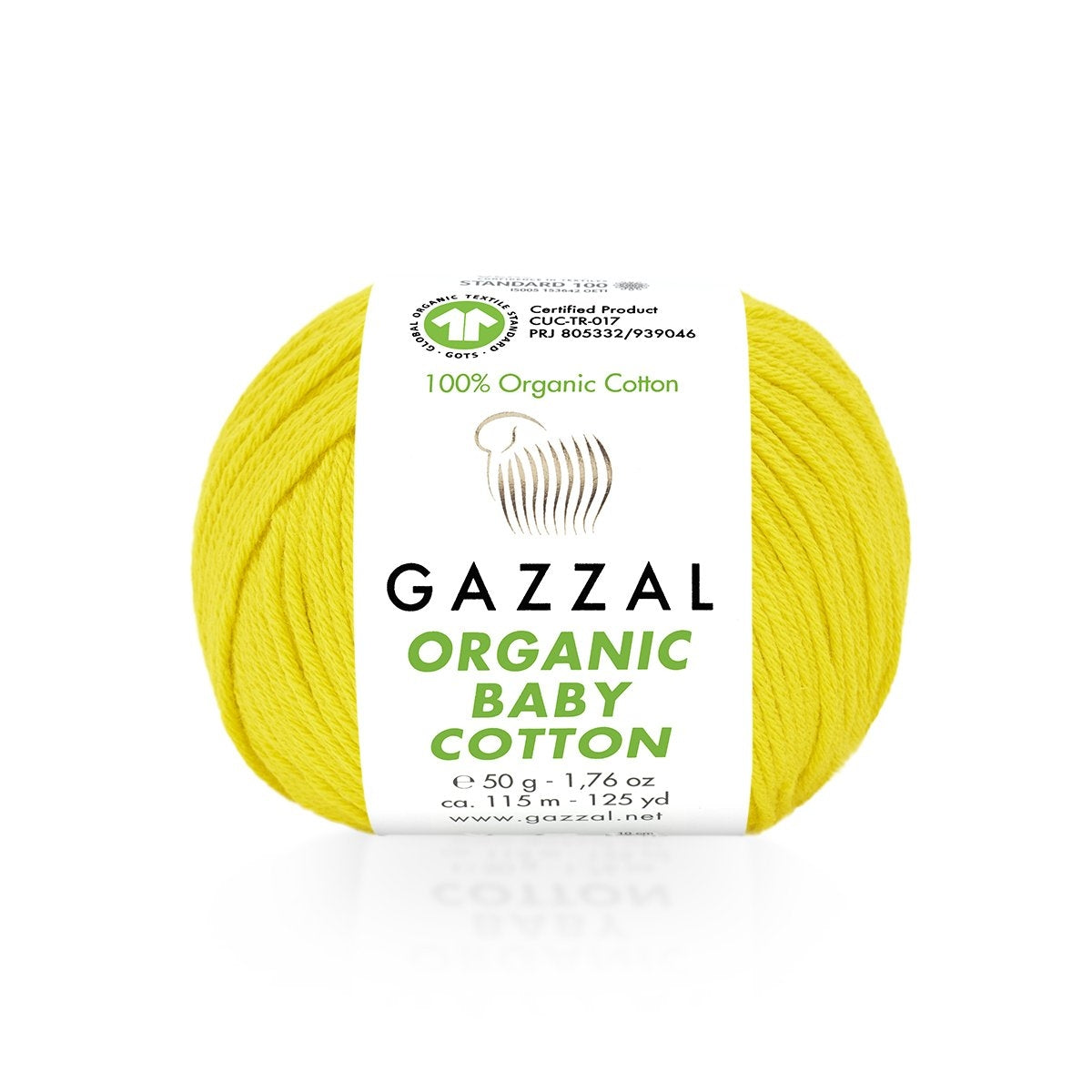 Fils à tricoter en coton biologique pour bébé Gazzal