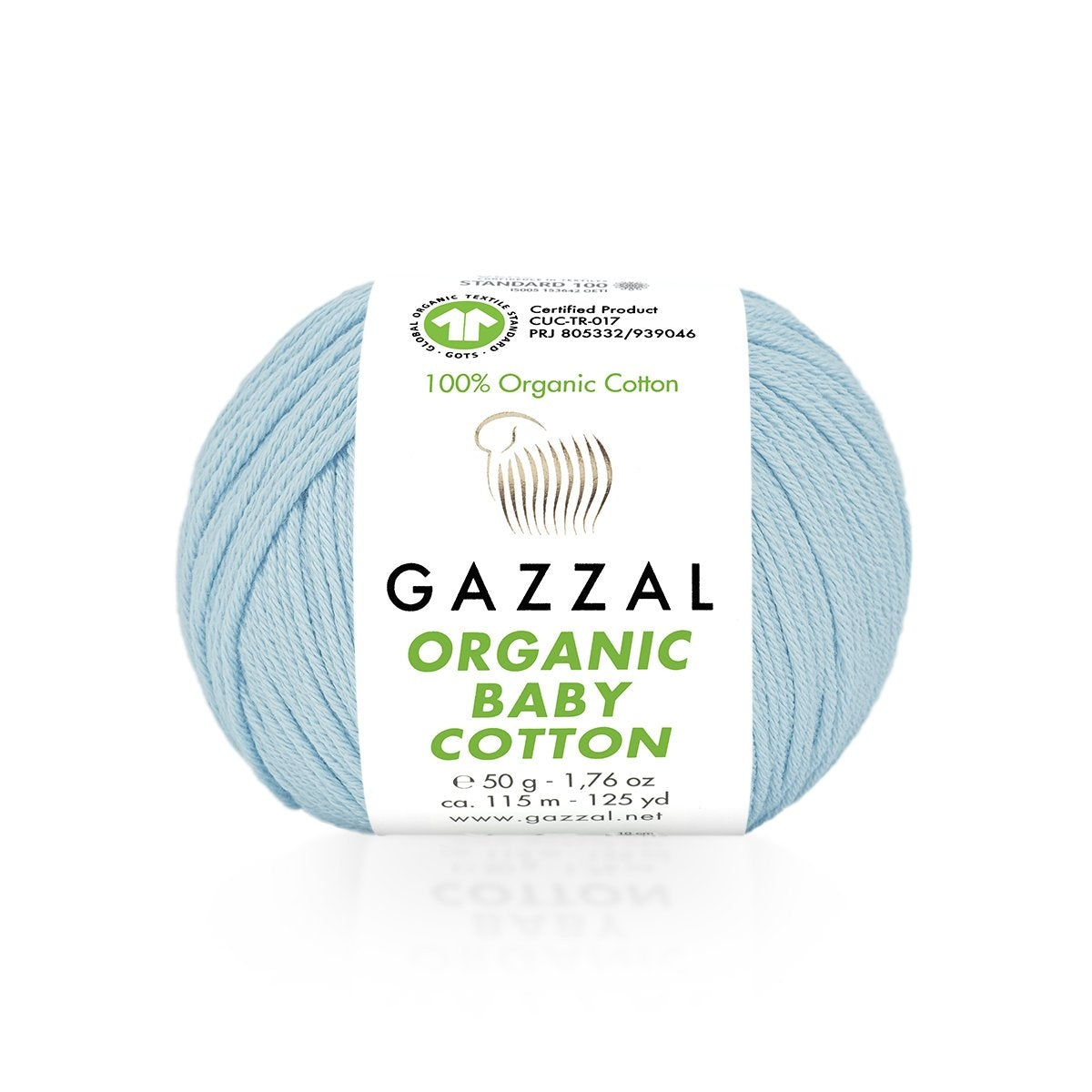 Fils à tricoter en coton biologique pour bébé Gazzal