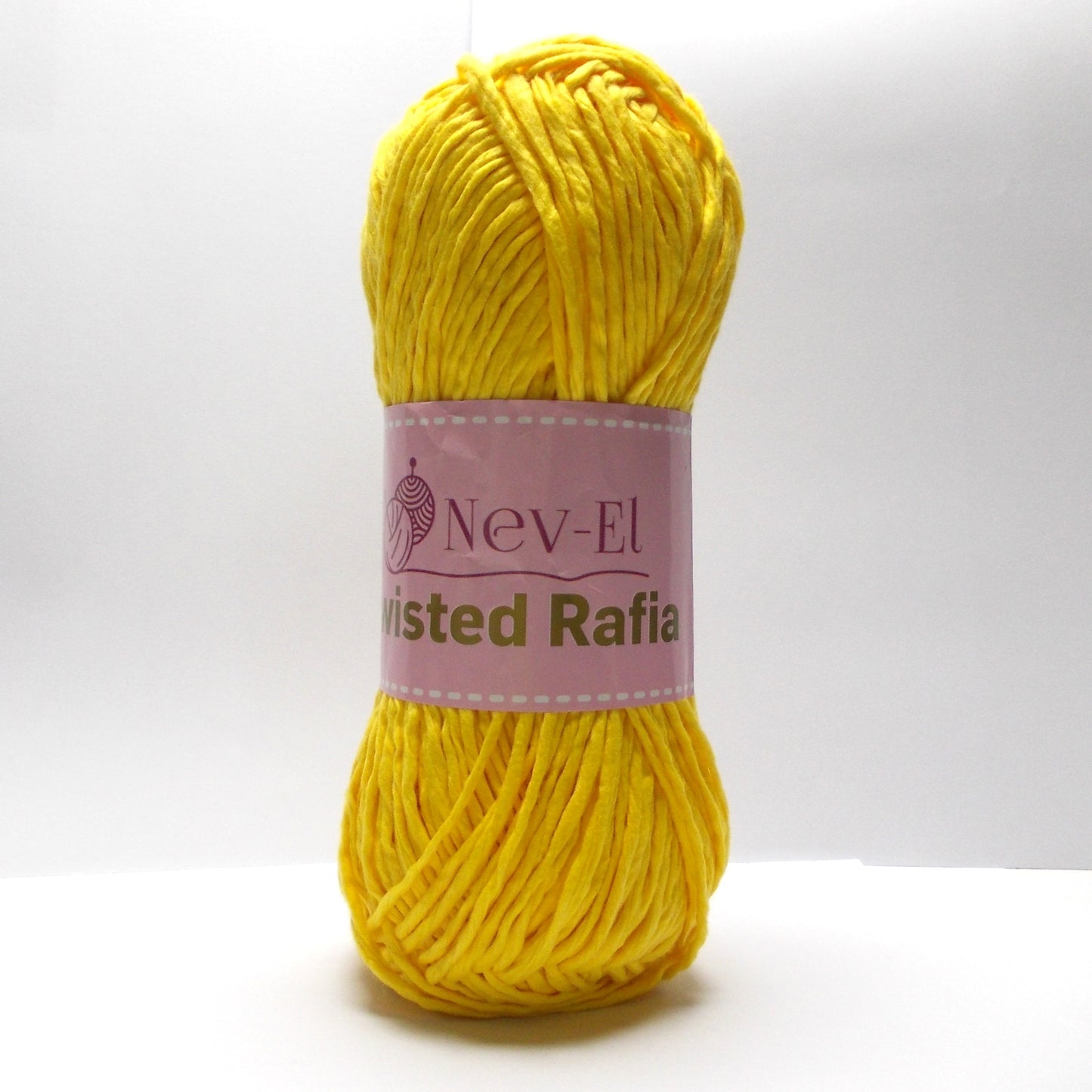 Nevel Twisted Raffia Yarn – Soft Washable Raffia for Crochet Bags, Summer Hats, Basket Weaving, Paper Look Cotton Yarn