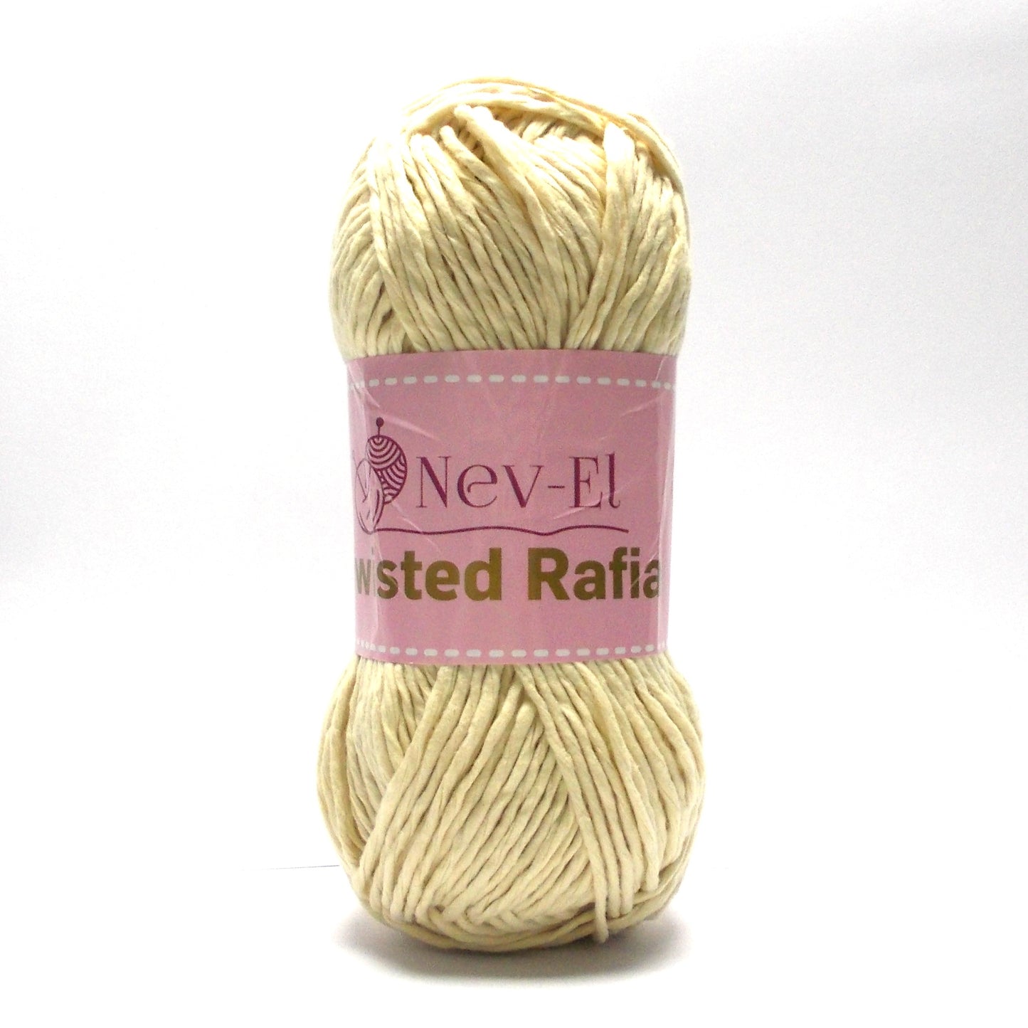 Nevel Twisted Raffia Yarn – Soft Washable Raffia for Crochet Bags, Summer Hats, Basket Weaving, Paper Look Cotton Yarn