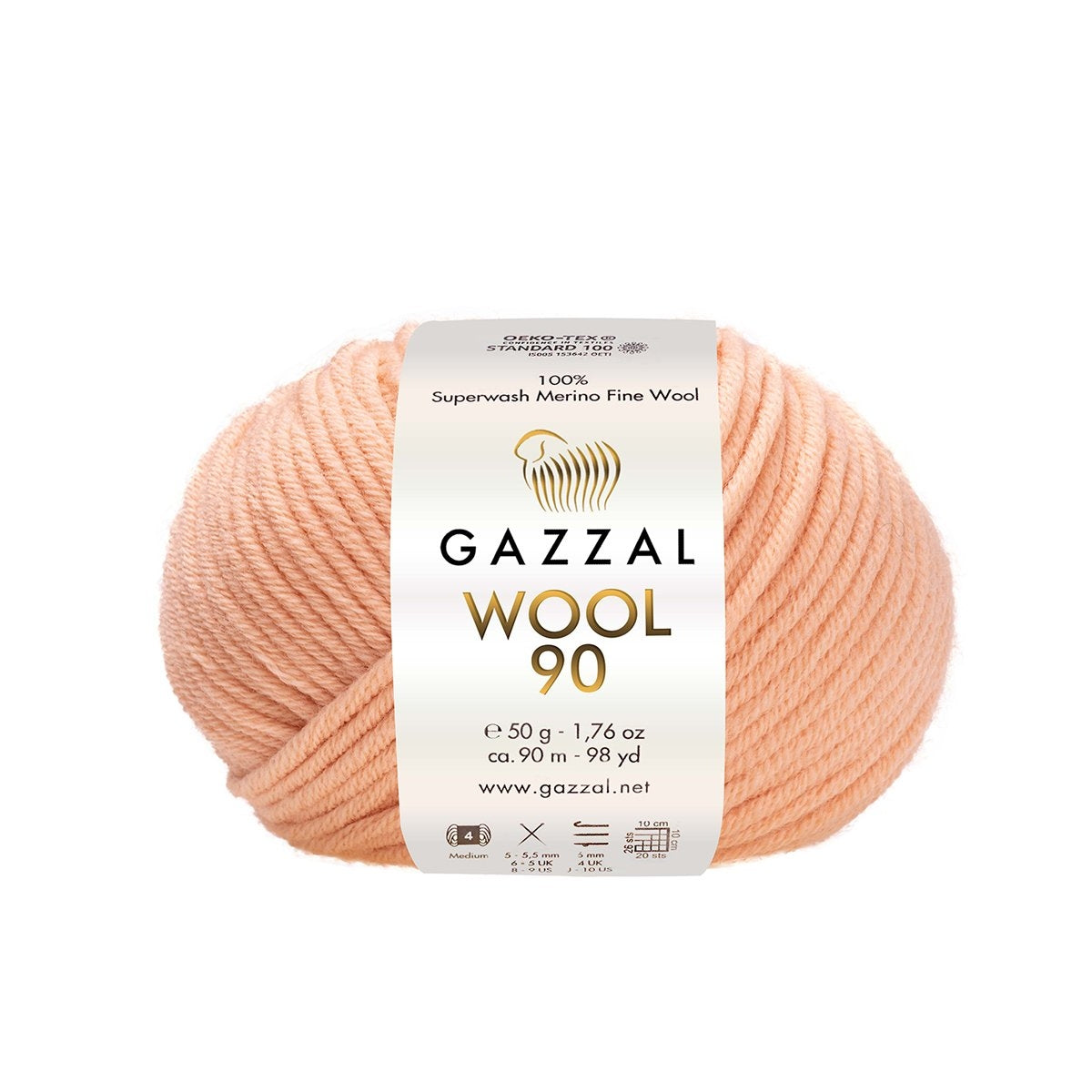 Gazzal Wool 90 fils à tricoter