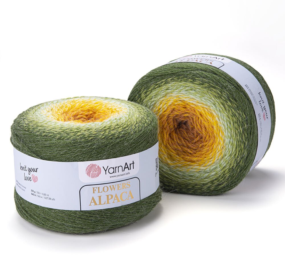 YarnArt Flowers Alpaca – Soft & Warm Alpaca Blend Yarn | 50g, 125m | Perfect for Knitting - Crochet