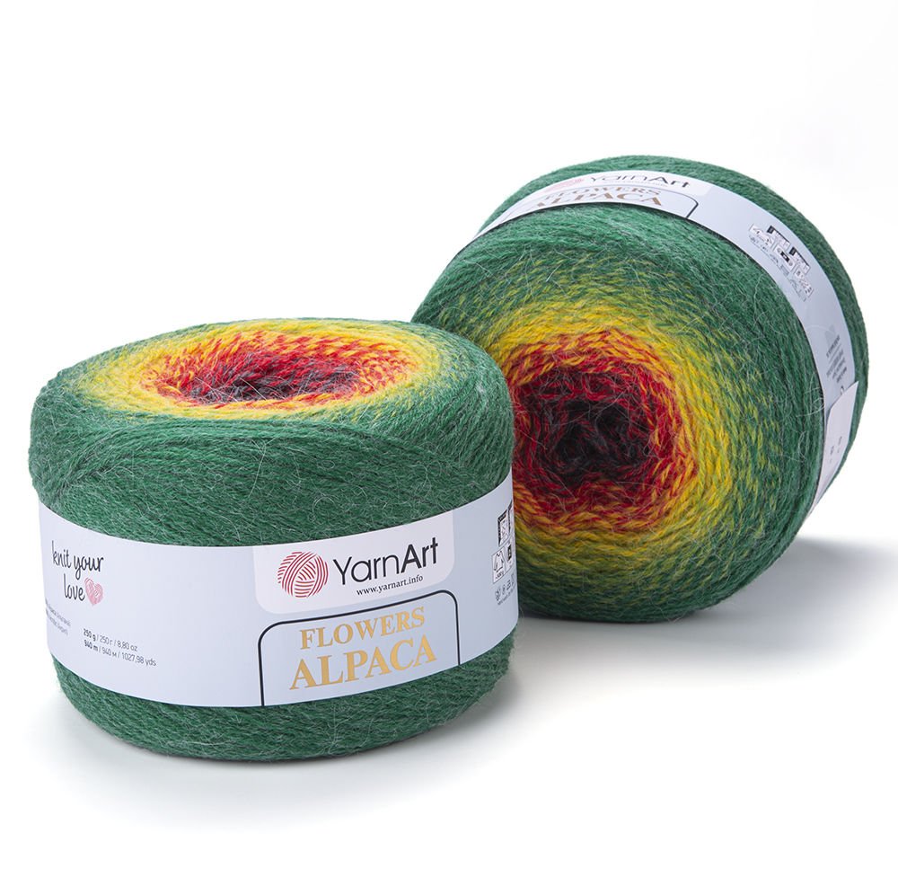 YarnArt Flowers Alpaca – Soft & Warm Alpaca Blend Yarn | 50g, 125m | Perfect for Knitting - Crochet